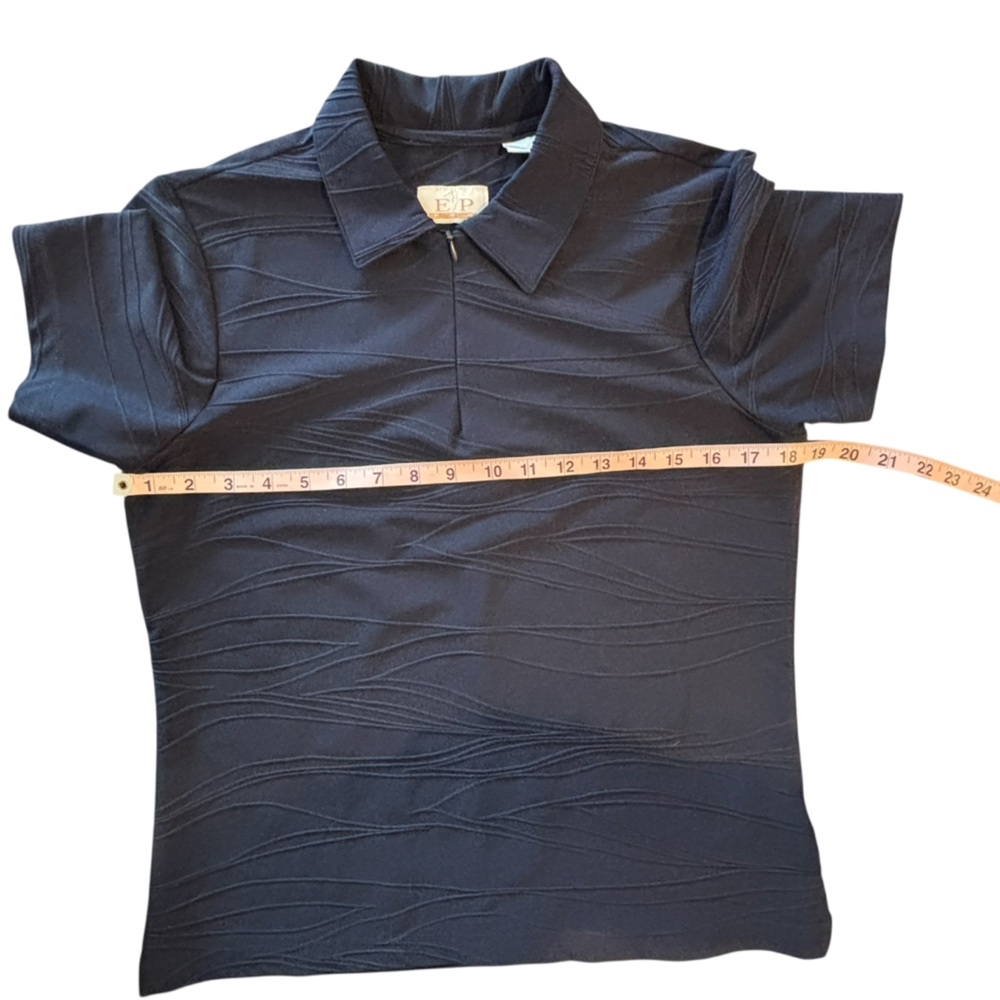 EP Pro Women’s Navy Textured Short Sleeve Golf Polo Medium - Picture 10 of 11